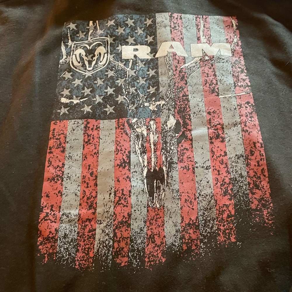 ESY Surf Co Hoodie with Ram Logo - front & back. Measures XL/XXL - no size tag